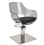 Ayala Ghost Fotel Fryzjerski podstawa kwadrat srebrny | dostępny w 48h!  